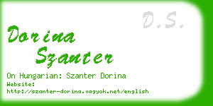 dorina szanter business card